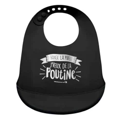 Bib Silicone Black Poutine
