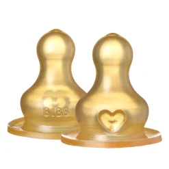 BIBS Bottle Nipple Latex (2) - Slow Flow