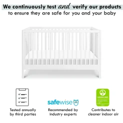 Birdie 3-in-1 Convertible Crib - White