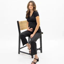 Black Classic Maternity Pants