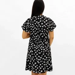 Black Floral Maternity Dress