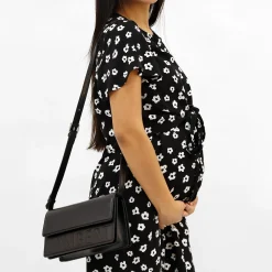 Black Floral Maternity Dress