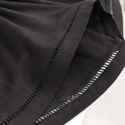 Black Maternity Linen Shorts