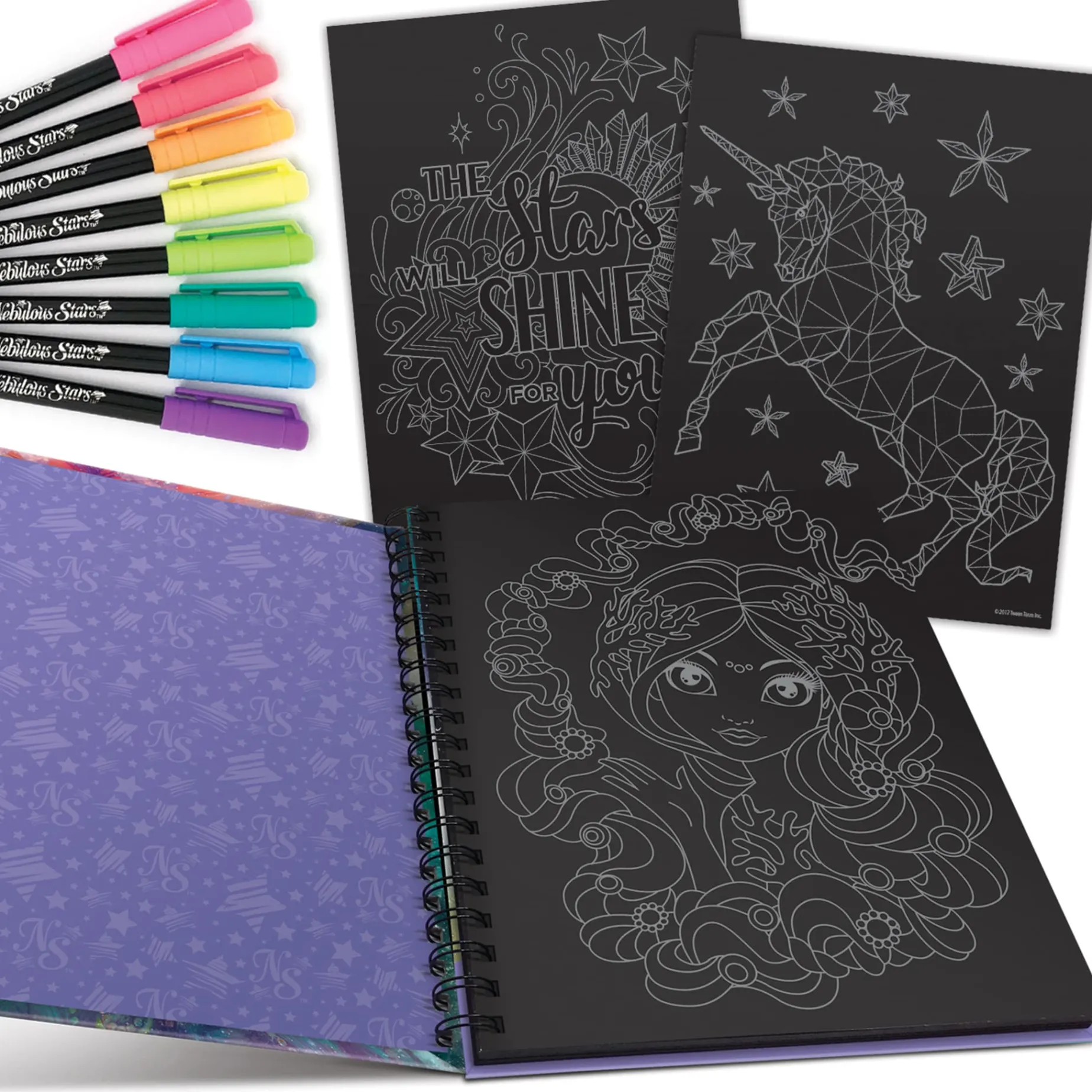 Black Pages Coloring Book