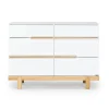 Bliss 6-Drawer Dresser - White / Natural
