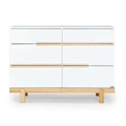 Bliss 6-Drawer Dresser - White / Natural