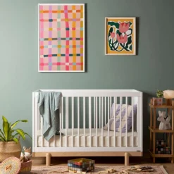 Bliss 4-In-1 Convertible Crib - White/Natural