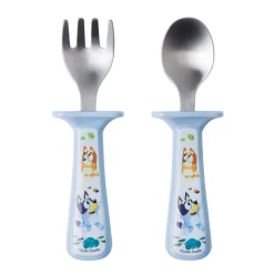 Bluey Fork And Spoon Set with Handle Guards