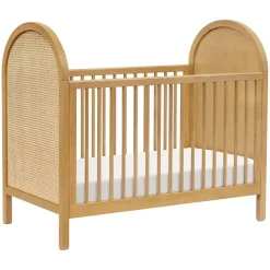 Bondi Cane 3-in-1 Convertible Crib with Toddler Bed Kit - Honey / Natural Cane