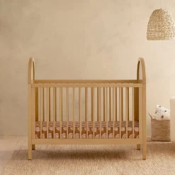 Bondi Cane 3-in-1 Convertible Crib with Toddler Bed Kit - Honey / Natural Cane