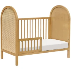 Bondi Cane 3-in-1 Convertible Crib with Toddler Bed Kit - Honey / Natural Cane