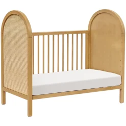 Bondi Cane 3-in-1 Convertible Crib with Toddler Bed Kit - Honey / Natural Cane
