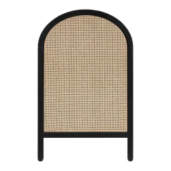 Bondi Cane 3-in-1 Convertible Crib with Toddler Bed Kit - Black / Natural Cane