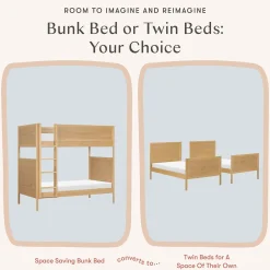 Bondi Convertible Bunk Bed - Honey