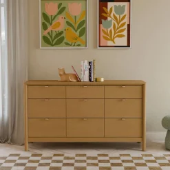 Bondi 9-Drawer Assembled Dresser - Honey