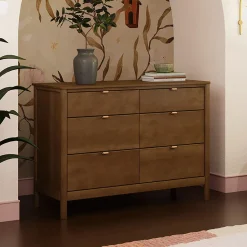 Bondi 6-Drawer Assembled Dresser - Natural Walnut