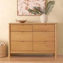 Bondi 6-Drawer Dresser - Honey