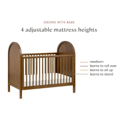 Bondi 3-in-1 Convertible Crib with Toddler Bed Kit - Walnut Natural