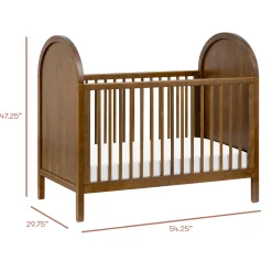 Bondi 3-in-1 Convertible Crib with Toddler Bed Kit - Walnut Natural