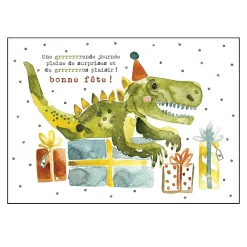 Bonne Fête Dino Wish Card
