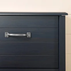 Bookcase Double Headboard with Doors - Ulysses Blueberry