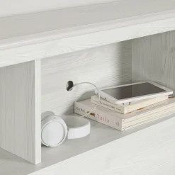 Bookcase headboard Summer Breeze - White Pine