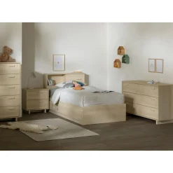 Bookcase Twin Headboard - Noah Bleached Oak