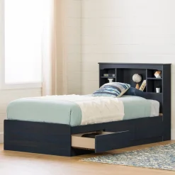 Bookcase Twin Headboard - Aviron Blueberry