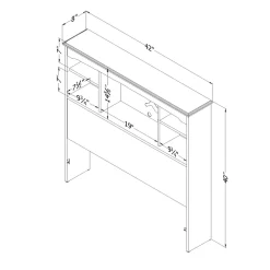 Bookcase Twin Headboard - Aviron Blueberry