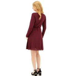 Bordeaux Wrap Maternity Dress