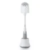 Bottle Brush with Nipple Cleaner and Stand - Grey