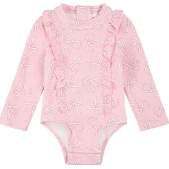 Bows Long Sleeve UV Swimsuit 0-24m