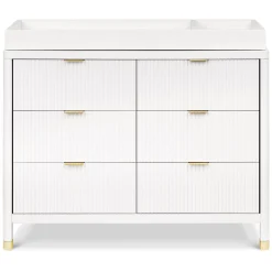 Brimsley Tambour 6-Drawer Assembled Dresser - Warm White