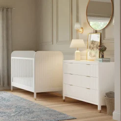 Brimsley Tambour 6-Drawer Assembled Dresser - Warm White