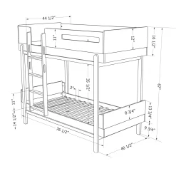 Bunk Bed - Bebble Natural and Gray