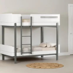 Bunk Bed - Bebble Soft Gray and White