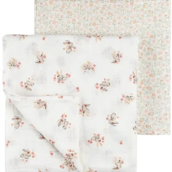 Bunnies 2 Pieces Muslin Blankets