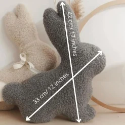 Bunny Plush Cushion - Grey