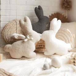 Bunny Plush Cushion - Ivory