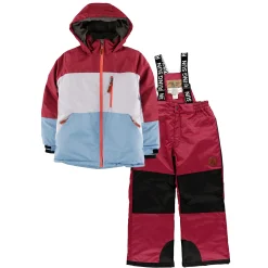 Burgundy Block Snowsuit 4-14