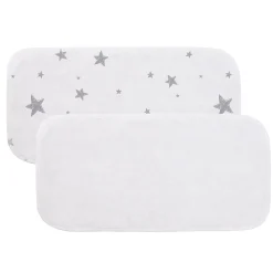 Burp pads (2)Grey Stars/White