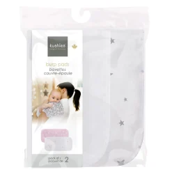 Burp pads (2)Grey Stars/White