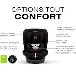 Callisto G 360 Rotating All-in-One Car Seat - Moon Black