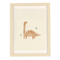 Canva with Natural Frame - Dinosaur