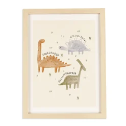Canva with Natural Frame - Dinosaurs
