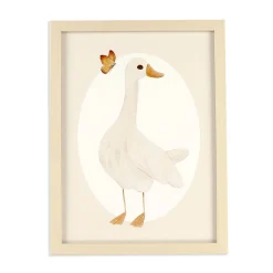 Canva with Natural Frame - Goose