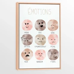 Canvas with Natural Wood Frame - Emotions