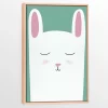 Canvas with Natural Wood Frame - Bunny