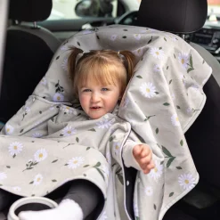 Car Seat Poncho 0-6y - Daisies