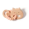 Cat Wood Rattle - Peach